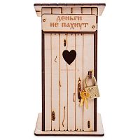 Копилка туалет 1 кабинка "Деньги не пахнут" белая во Краснодаре